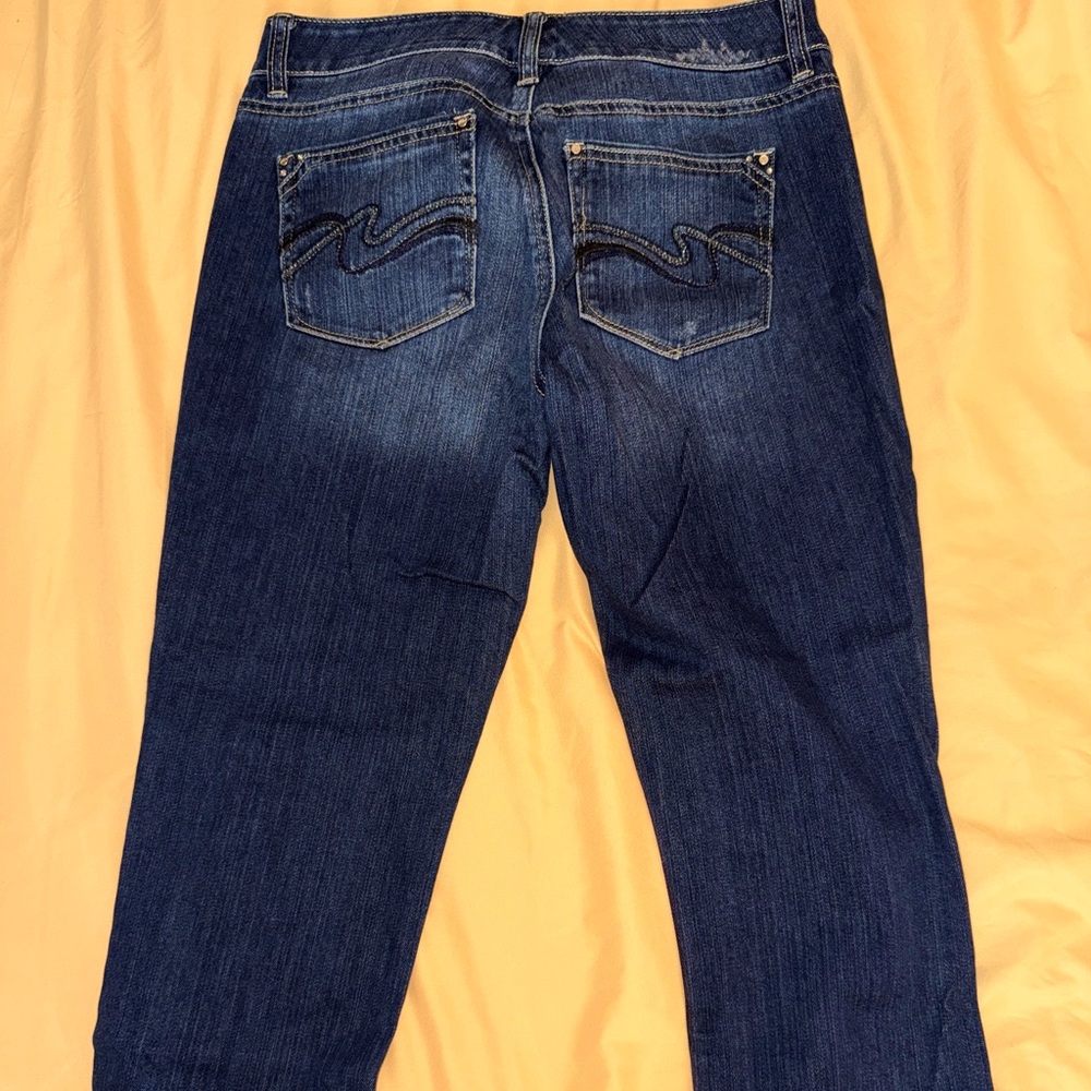 White House Black Market Blue Straight Leg Jeans